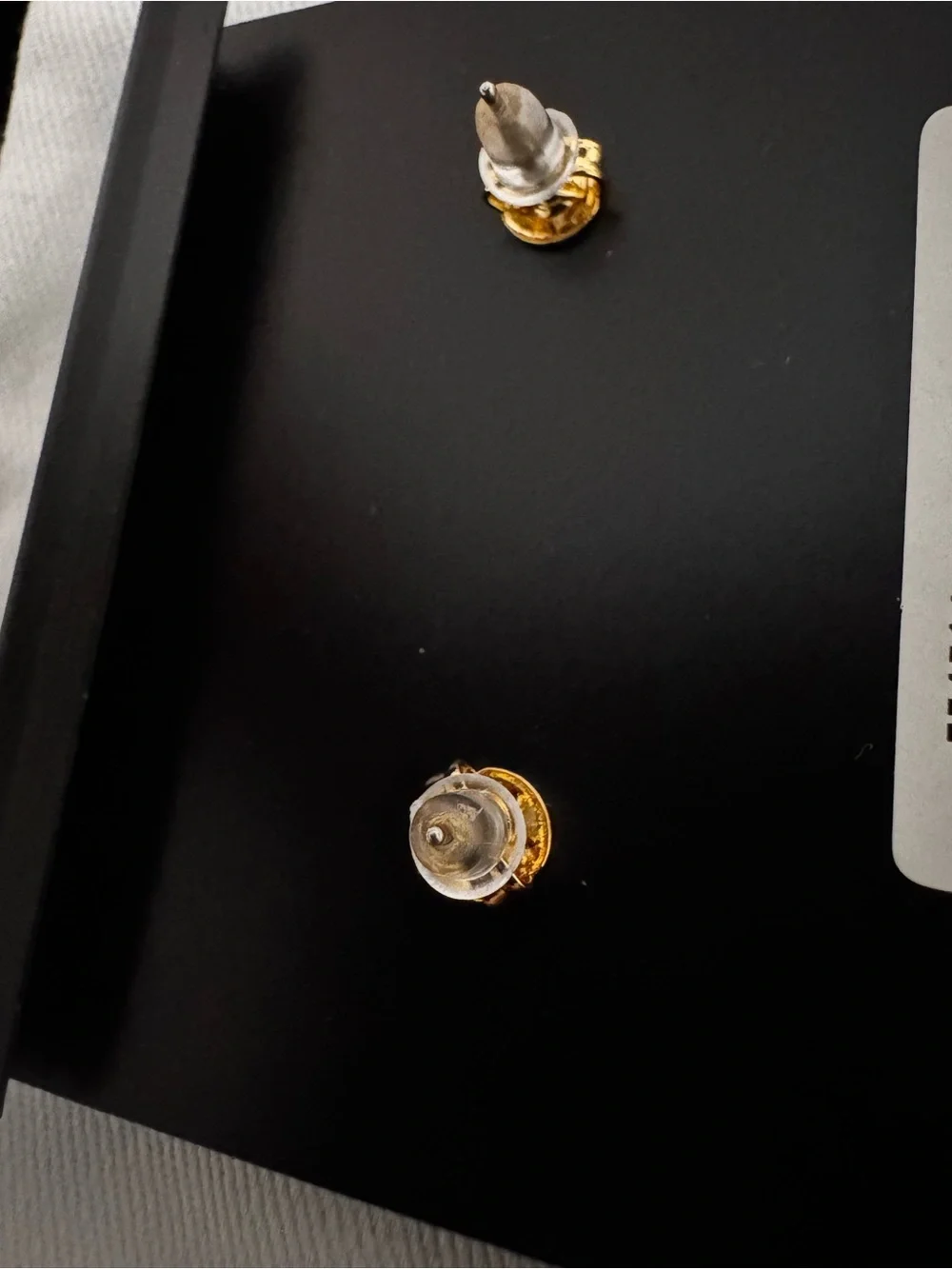 COACH Gold C-Logo Stud Earrings - Picture 3 of 5